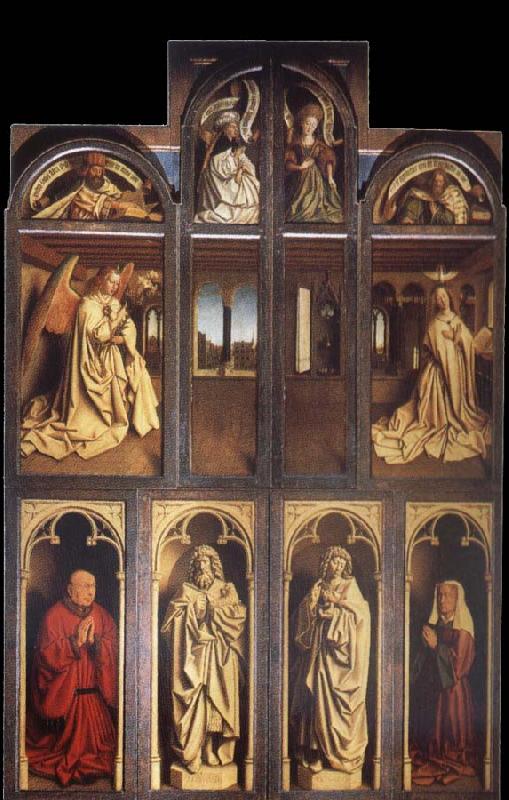 Jan Van Eyck The Ghent altar piece voltooid France oil painting art